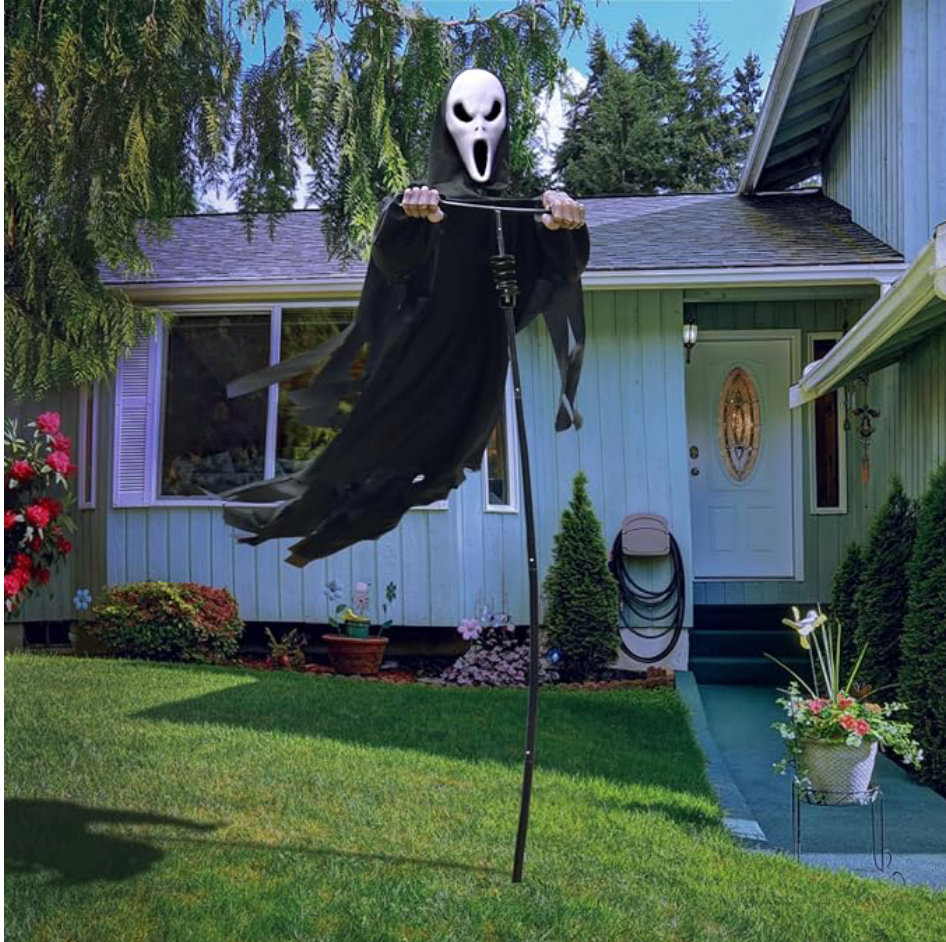 Flying Grim Reaper Halloween Yard Decoration
