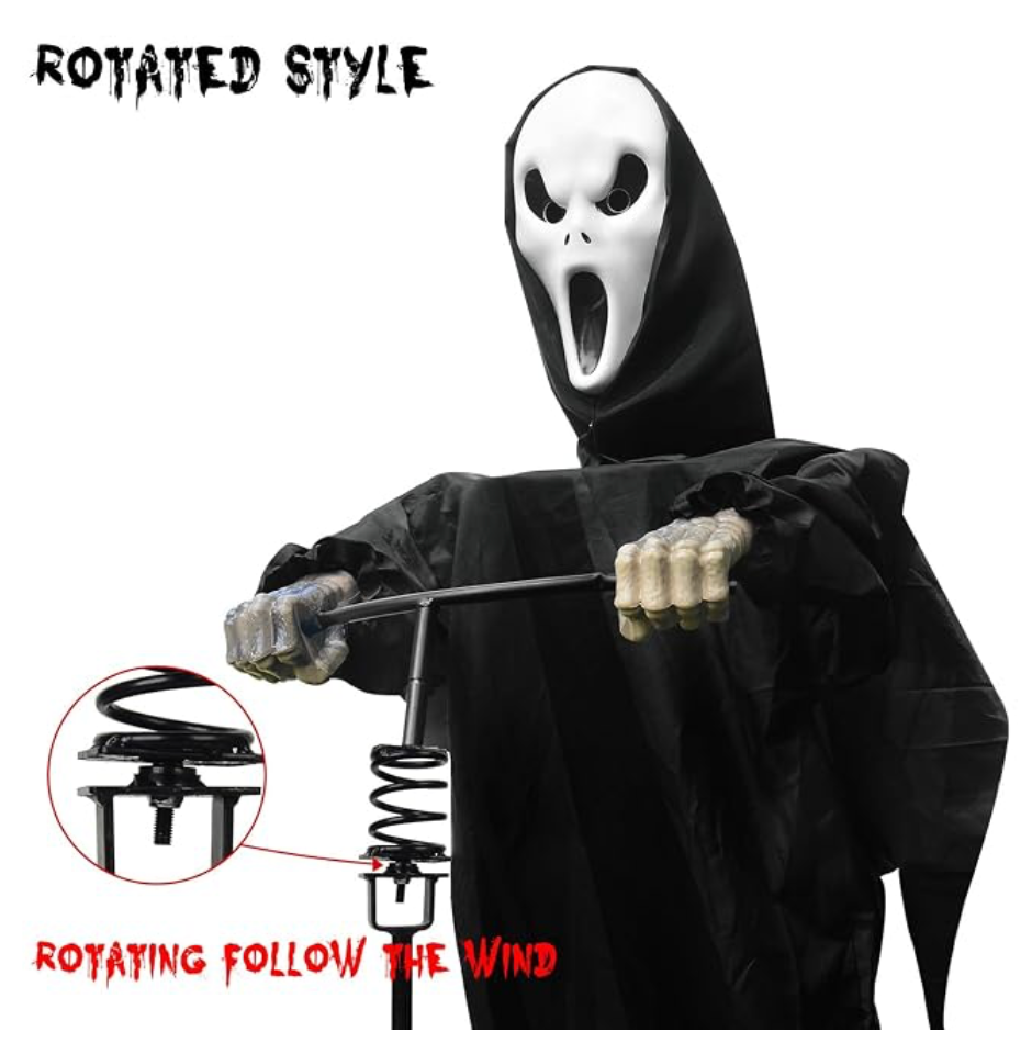 Flying Grim Reaper Halloween Yard Decoration
