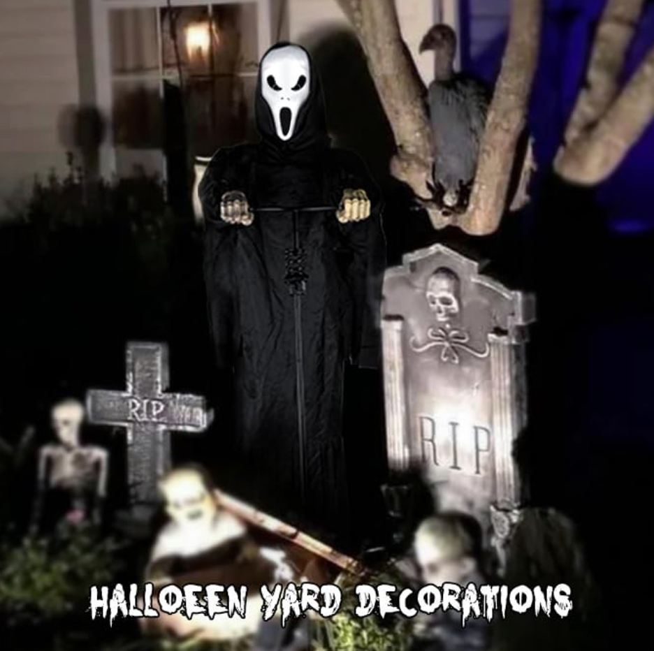 Flying Grim Reaper Halloween Yard Decoration